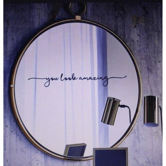 Creative "You Look Amazing" Sticker 2.8" X 14.3" Waterproof Vinyl Mirror Window - Picture 2 of 5